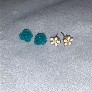 Flower earring set